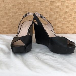 Black wedge heels